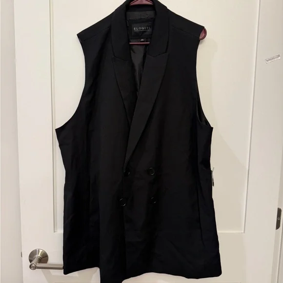 NWT Eloquii Longline Double Breasted Blazer Vest - Picture 5 of 8